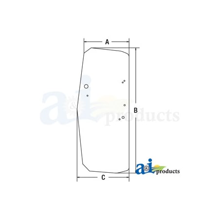 A & I Products Glass, LH Door 62" x34" x4" A-T205205